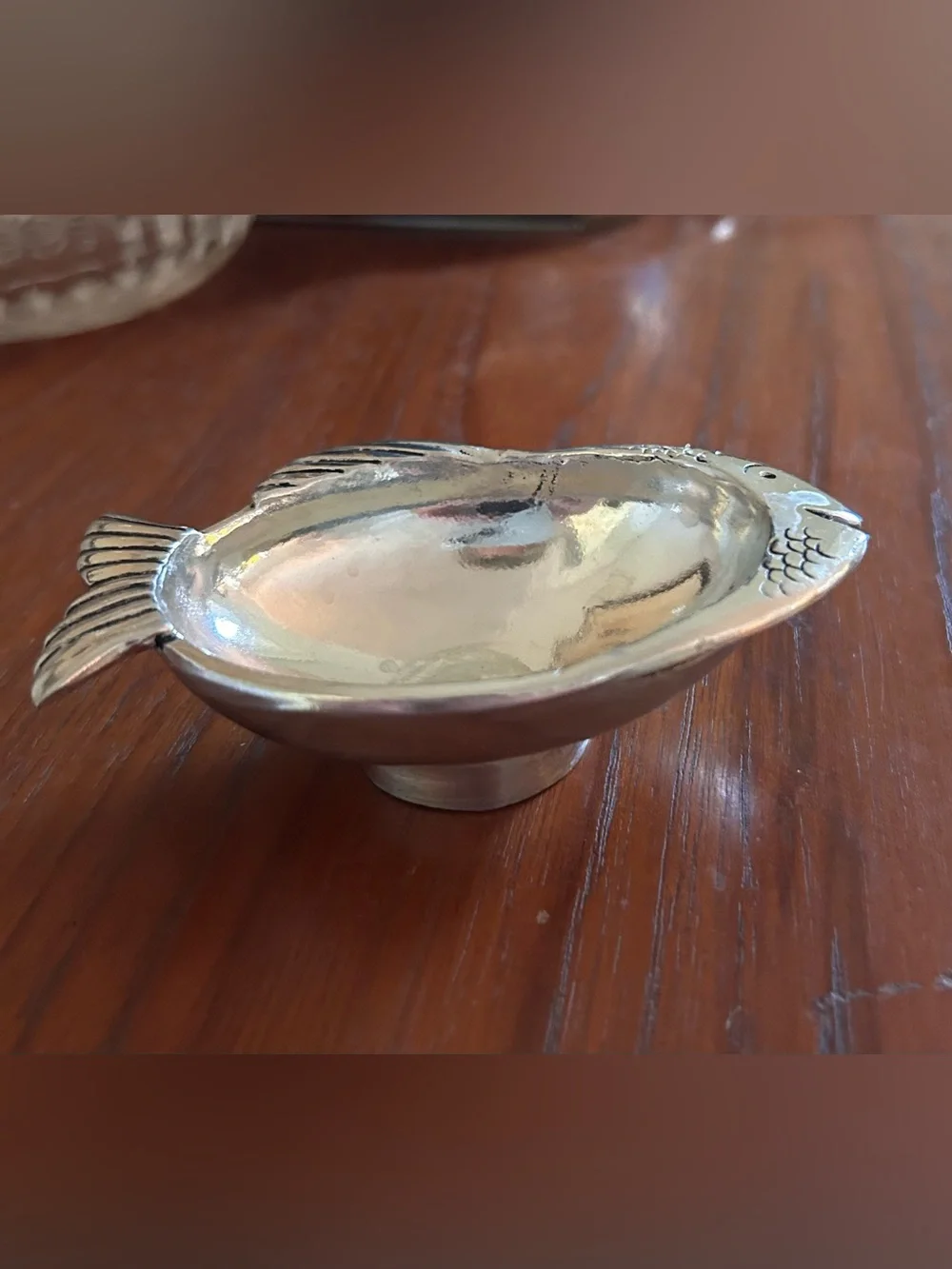 LEIF Pewter olive dish, fish shaped